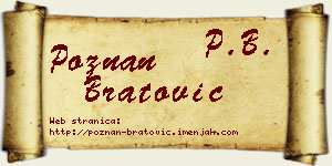 Poznan Bratović vizit kartica